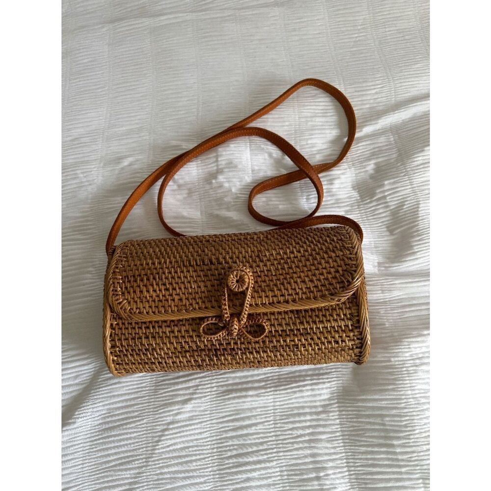 🆕 Street Level Rattan Crossbody Bag